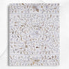 White Mother Of Pearl Inlay Floral 3 Drawer Console Table 2