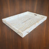 MOP Inlay Chevron Pattern Tray White
