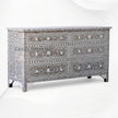 Willa Mother of Pearl Inlay 6 Drawer Dresser Grey 4