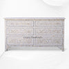 Willa Mother of Pearl Inlay 6 Drawer Dresser White 5