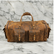 Amelia Vintage Rough Leather Luggage Bag Brown