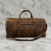 Harper Vintage Rough Leather Luggage Bag Brown