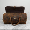 Harper Vintage Rough Leather Luggage Bag Brown