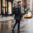 Luca Genuine Leather Croc Backpack Dark Green