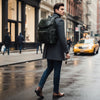 Luca Genuine Leather Croc Backpack Dark Green