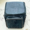 Luca Genuine Leather Croc Backpack Grey