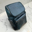 Luca Genuine Leather Croc Backpack Grey