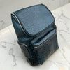 Luca Genuine Leather Croc Backpack Grey