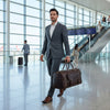Miguel Vintage Leather Luggage Bag Dark Brown + FREE Toiletry Bag