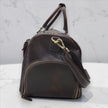 Miguel Vintage Leather Luggage Bag Dark Brown + FREE Toiletry Bag