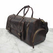 Miguel Vintage Leather Luggage Bag Dark Brown + FREE Toiletry Bag