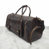 Miguel Vintage Leather Luggage Bag Dark Brown + FREE Toiletry Bag