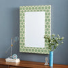 Honeycomb Bone Inlay Mirror Green