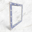 Buy Bone Inlay Floral Mirror Blue