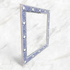 Buy Bone Inlay Floral Mirror Blue