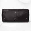 Abra Woven Leather Duffel Bag Black