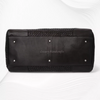 Abra Woven Leather Duffel Bag Black
