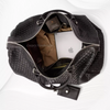 Abra Woven Leather Duffel Bag Black
