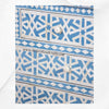 Commode à 4 tiroirs avec incrustation d'os bleu, motif géométrique en forme d'étoile