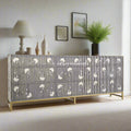 Buy Bone Inlay 9 Drawer Sideboard Black