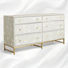 New Ada Bone Inlay Chest Of 6 Drawers Grey Buffets & Sideboards 3