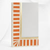 Handcrafted Bone Inlay Mirror Orange