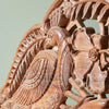Handcarved Peacock Woodland Bed Brown 5