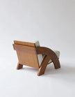 Arc Bolster Wooden Lounge Chair back view