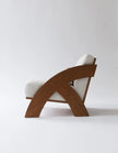 Arc Bolster Wooden Lounge Chair side profile