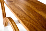 Arcadia Arched Leg Solid Wood Console Table top and leg detail