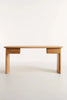 Atelier Solid Wood Writing Desk with Two Drawers front view