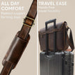 Atlas Genuine Leather Laptop Bag Brown