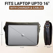 Atlas Genuine Leather Laptop Bag Mulberry