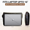Atlas Genuine Leather Laptop Bag Mulberry