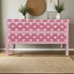 Bone Inlay 2 Drawer Sideboard Pink