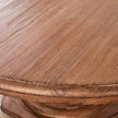 Bastia Round Pedestal Solid Wood Dining Table beveled edge of the top