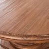 Bastia Round Pedestal Solid Wood Dining Table beveled edge of the top