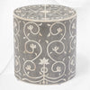 Hocker mit Knocheneinlage Bel Grey