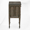 Bhawana Nightstand Mother of Pearl Inlay Walnut Finish