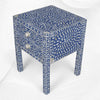 Blue Bone Inlay 2 Drawer Bedside Long Leg