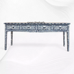 Credenza a 4 ante Talitha in ottone goffrato