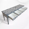 Credenza a 4 ante Talitha in ottone goffrato