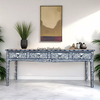 Credenza a 4 ante Talitha in ottone goffrato