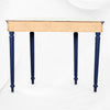 Consola curva con incrustaciones de hueso en relieve azul