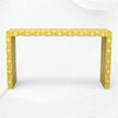 Knochenkonsole Blumendesign Gelb