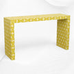Knochenkonsole Blumendesign Gelb