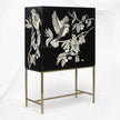 Bone Inlay Bar Cabinet Black Sparrow