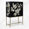 Bone Inlay Bar Cabinet Black Sparrow