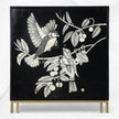 Bone Inlay Bar Cabinet Black Sparrow
