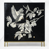 Bone Inlay Bar Cabinet Black Sparrow
